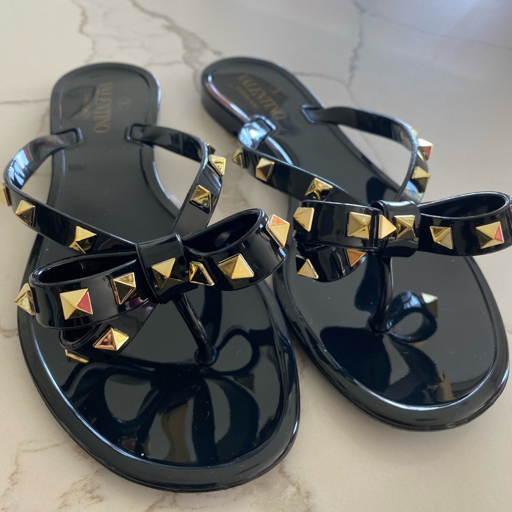 NEW Valentino Rockstud Flats with Bows